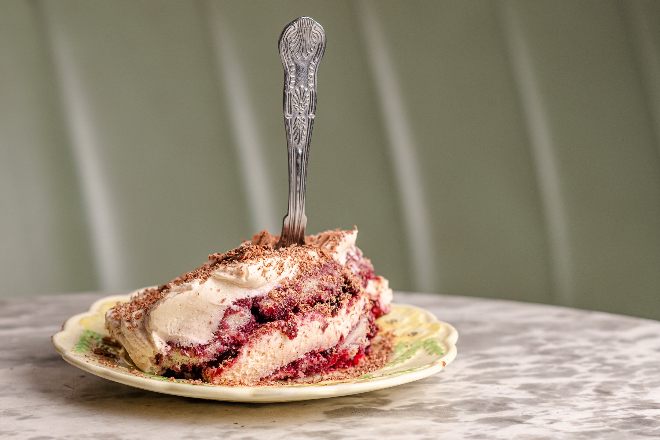 A boozy, cherry-kissed tiramisu that reimagines a Black Forest gateau for modern Christmas tables