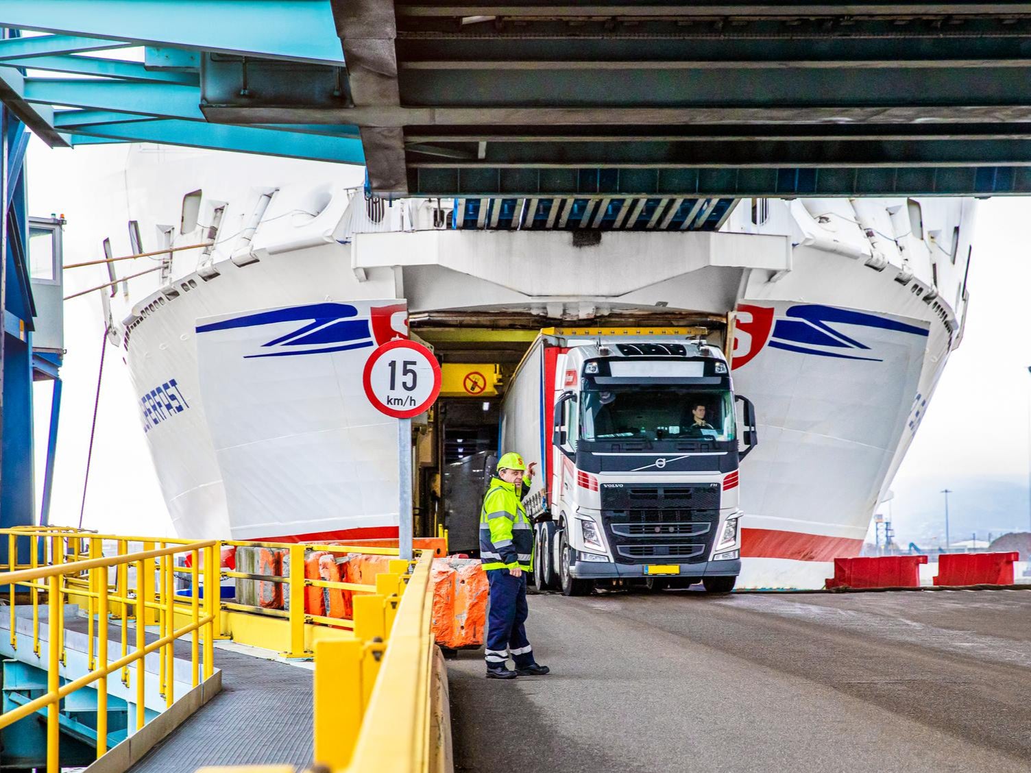 Ship shape: Holyhead normally sees frequent departures to Dublin Port (pictured)