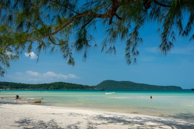 <p>The tropical paradise of Saracen Bay Beach in Koh Rong Samloen, Cambodia </p>