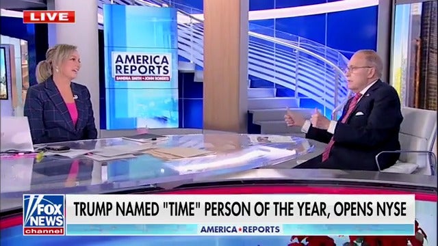 Larry Kudlow impersonates Donald Trump and copies his infamous dance moves during a Fox News segment.