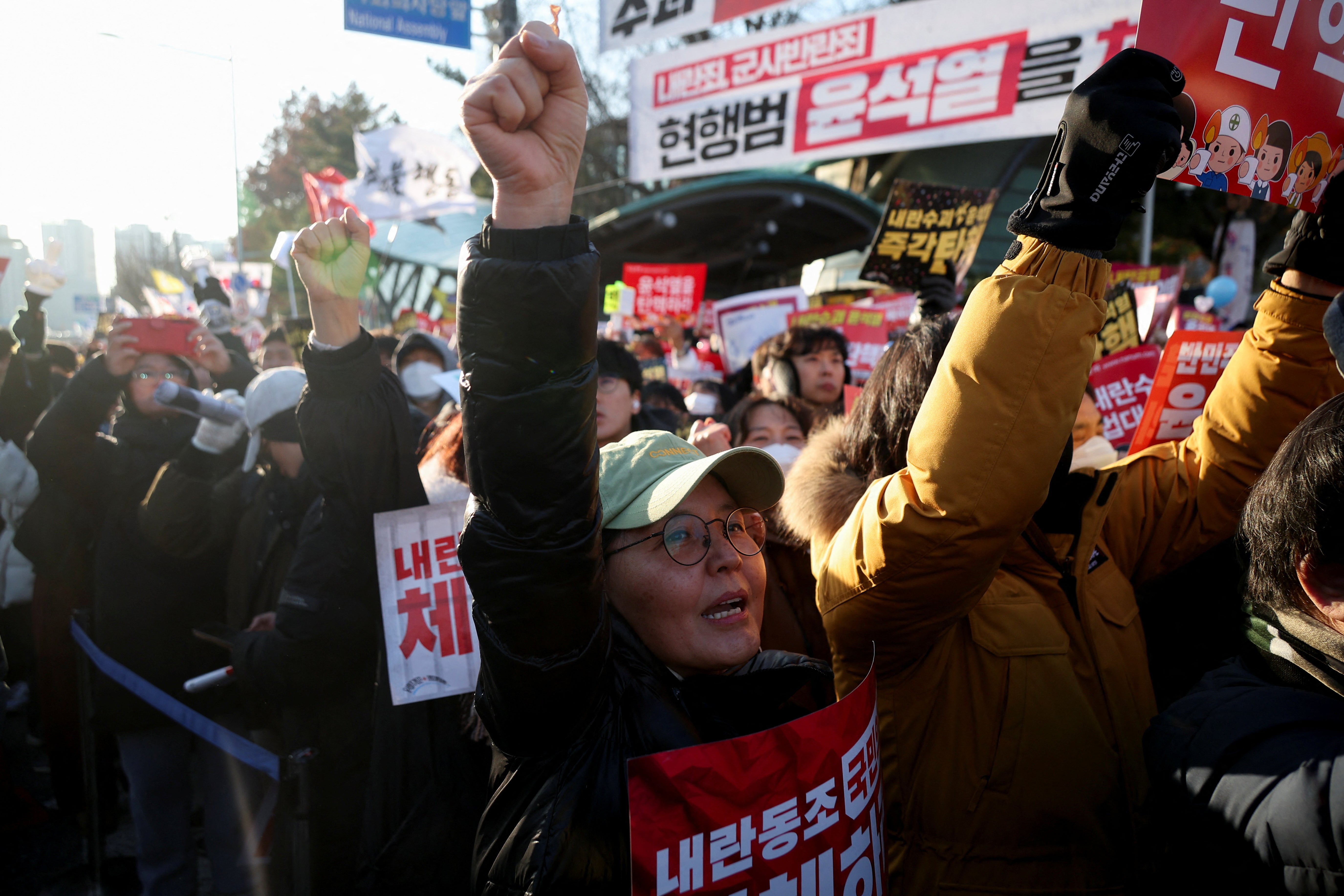 A rally against President Yoon