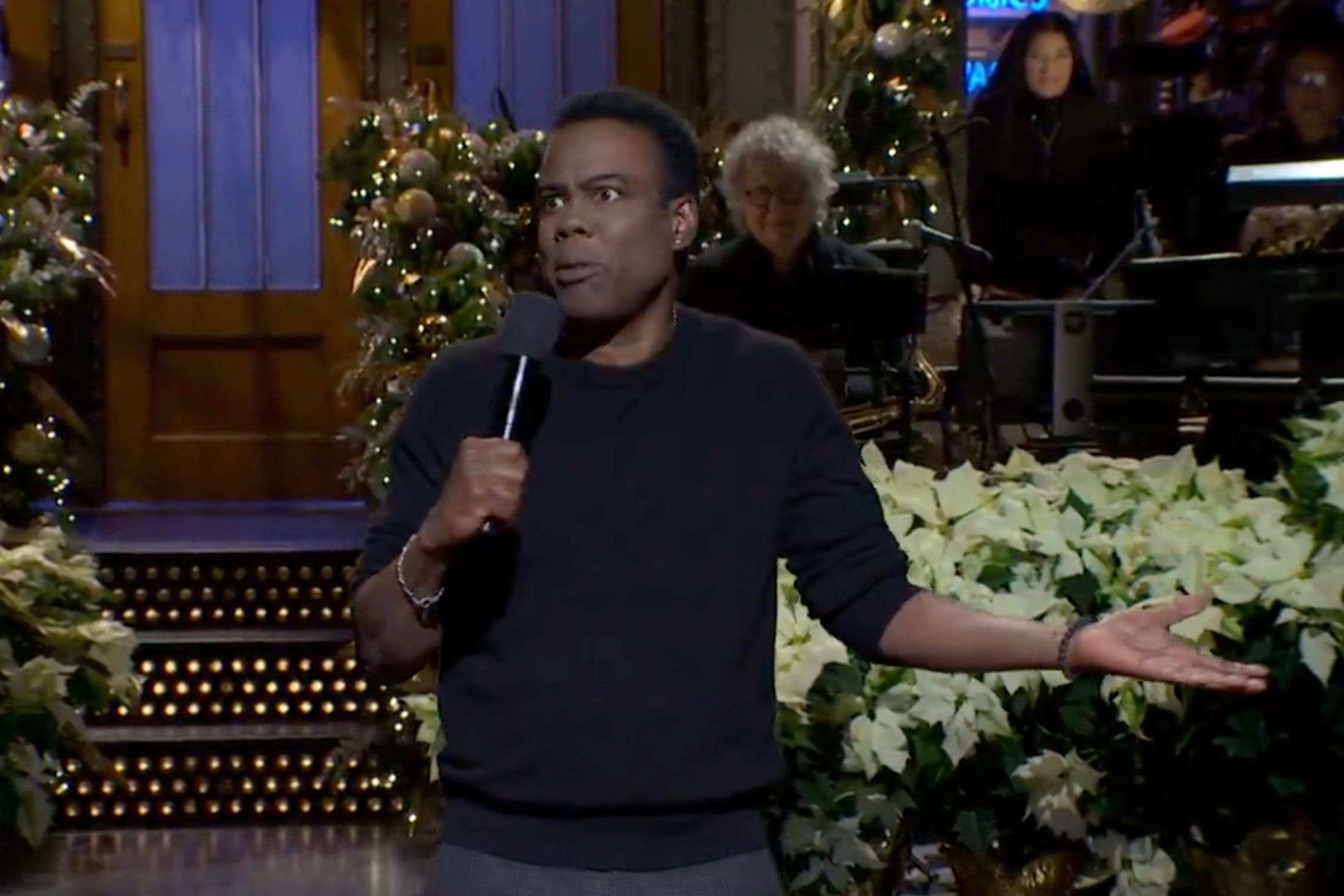 Chris Rock delivering the monologue on ‘Saturday Night Live’, December 14 2024