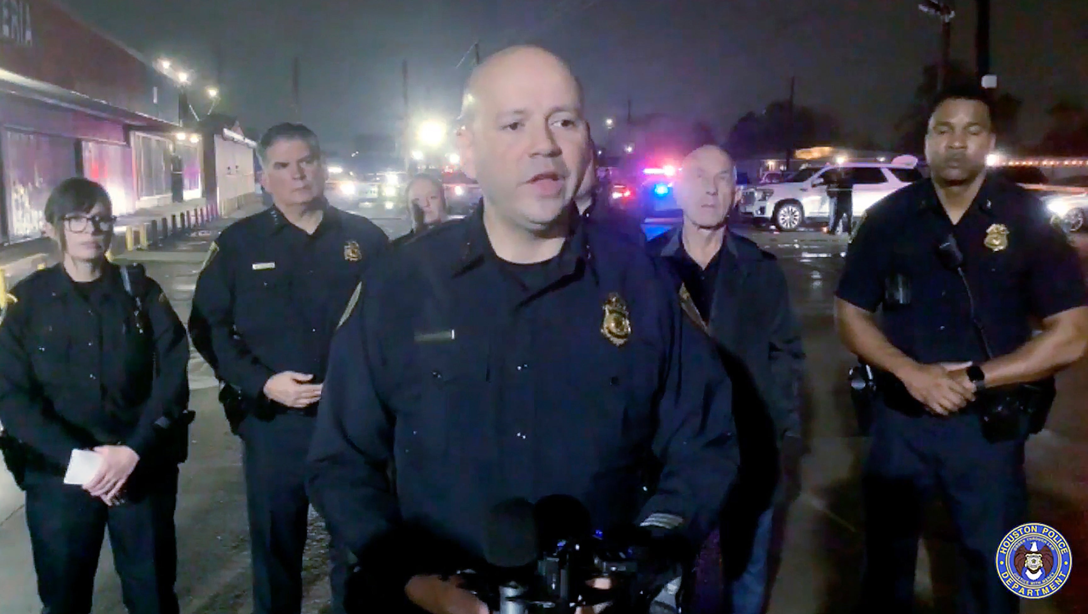 Houston Police Department assistant chief Luis Menendez-Sierra speaks during a news conference on December 15