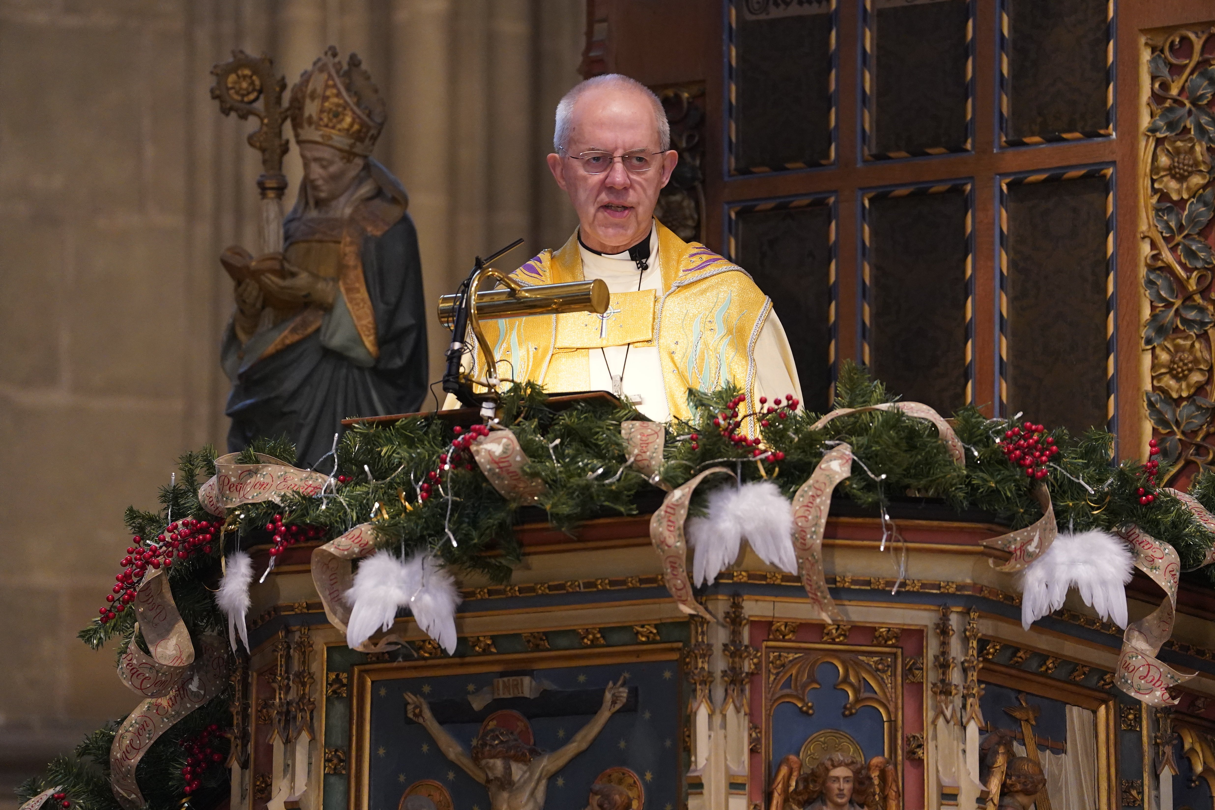 Cottrell is due to take on many of the soon-to-step-down pictured Archbishop of Canterbury’s official functions temporarily from 6 January