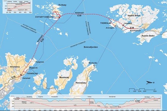 The 16.5-mile tunnel will have a maximum depth of 1,300ft