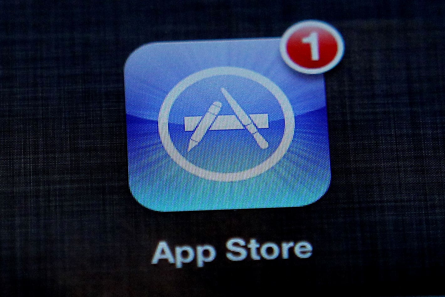 The Apple App store app on an iPad (PA)