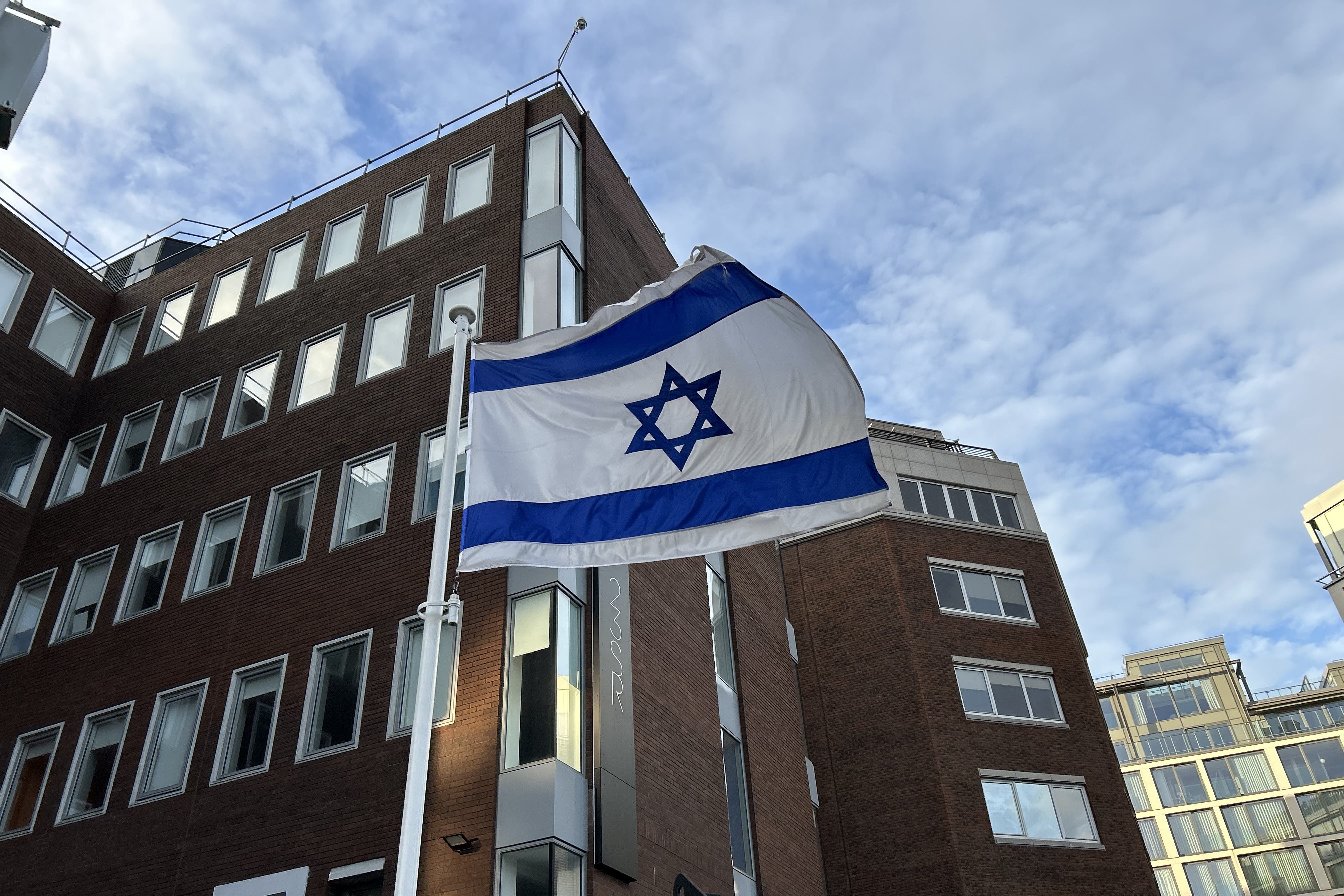 The Israeli Embassy on Shelbourne Road in Dublin (Cillian Sherlock/PA)