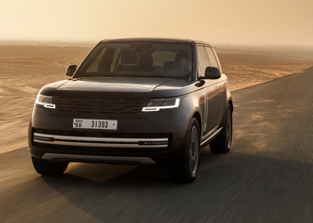 <p>A Range Rover Electric prototype undergoing hot weather testing in Dubai  </p>