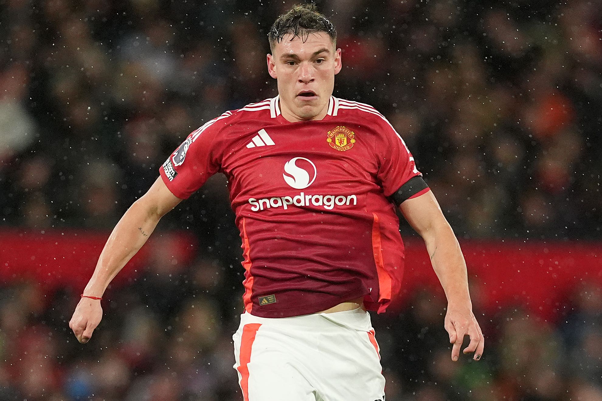 Manuel Ugarte says Manchester United can challenge for titles under Ruben Amorim (Martin Rickett/PA)