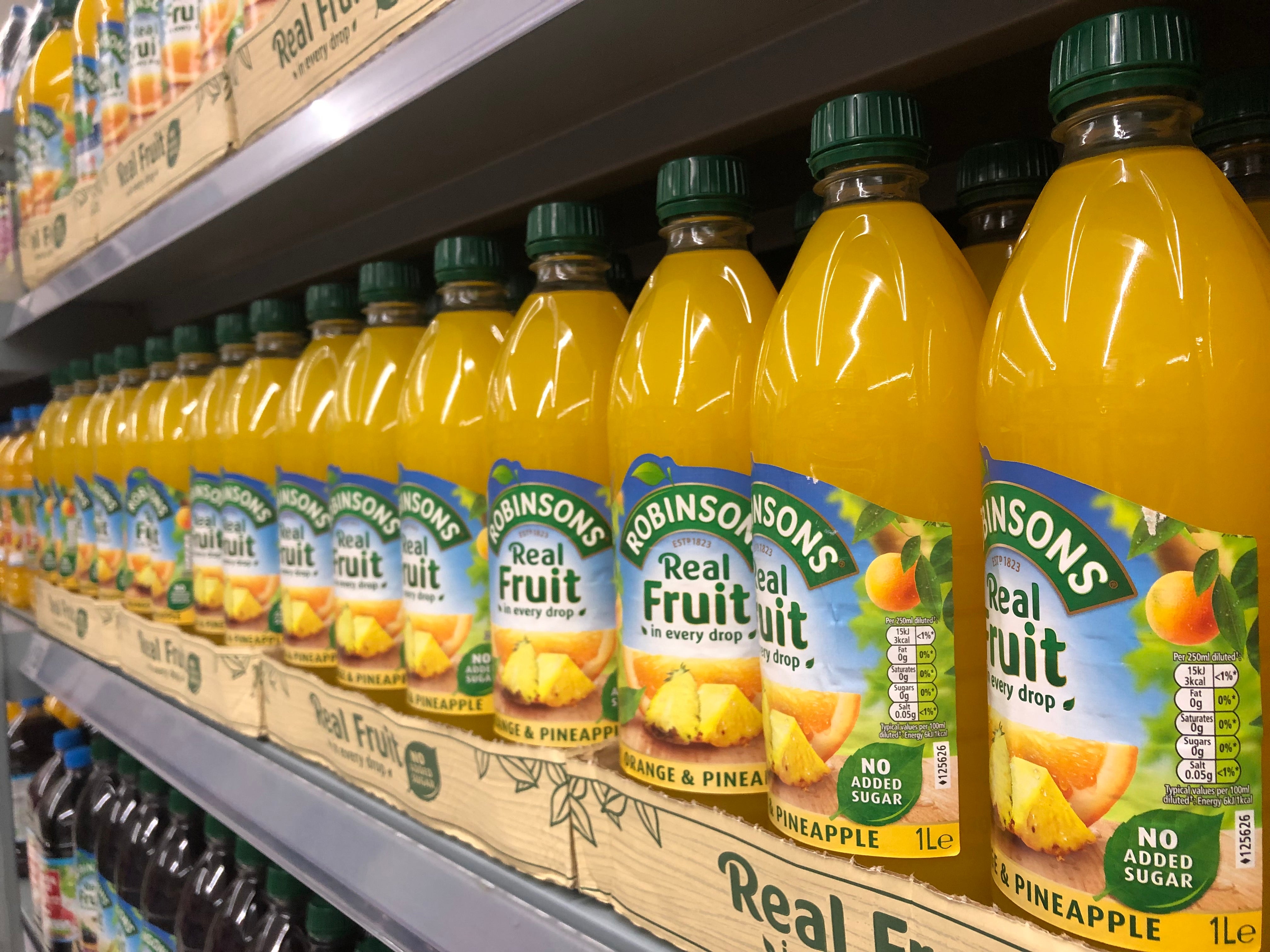 Robinsons squash was discounted from £1.50 to 15p a bottle, according to BBC