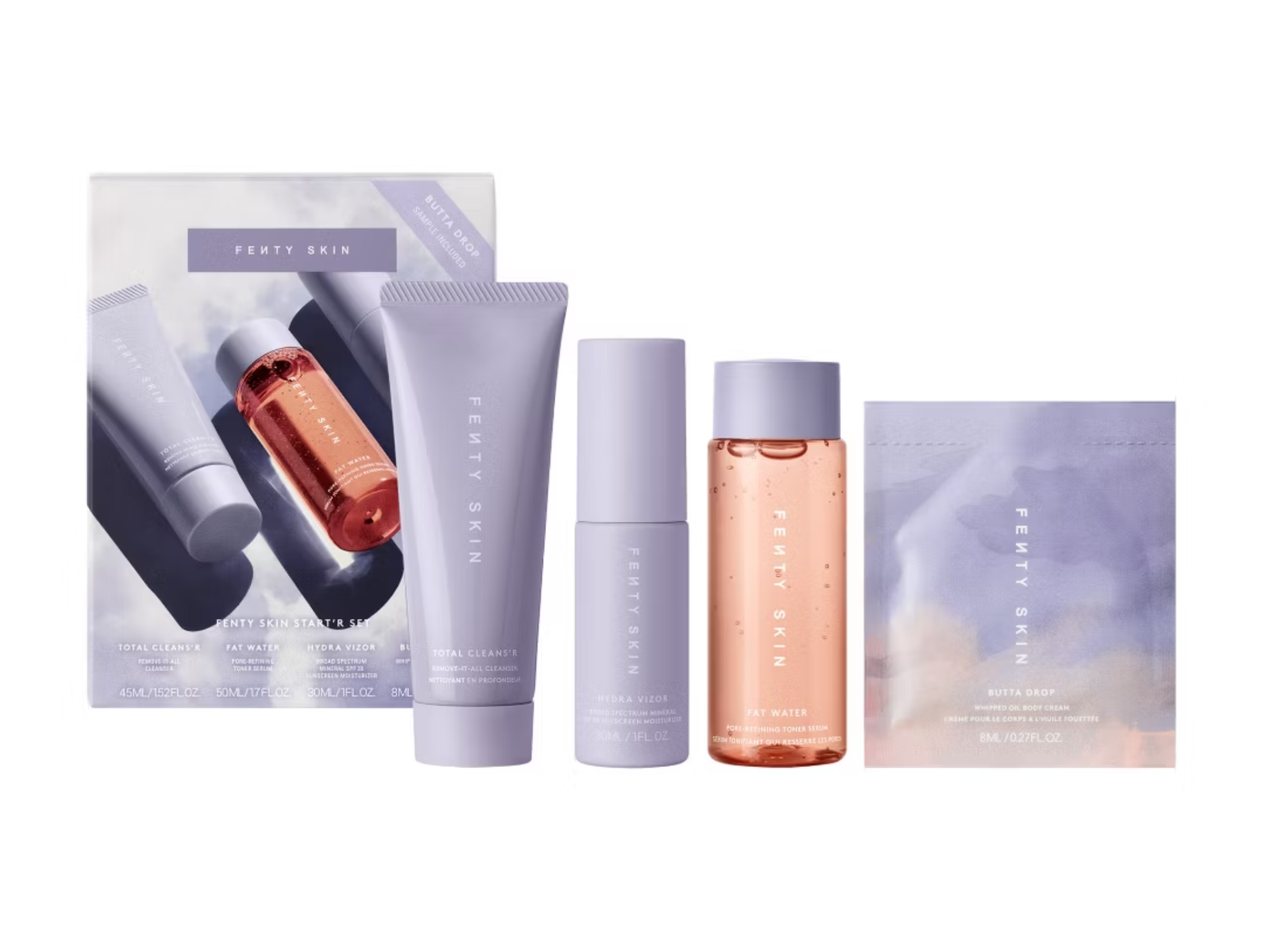 best beauty gift sets Fenty Skin Fenty Skin Travel-Size Start'r Set with Mineral SPF indybest