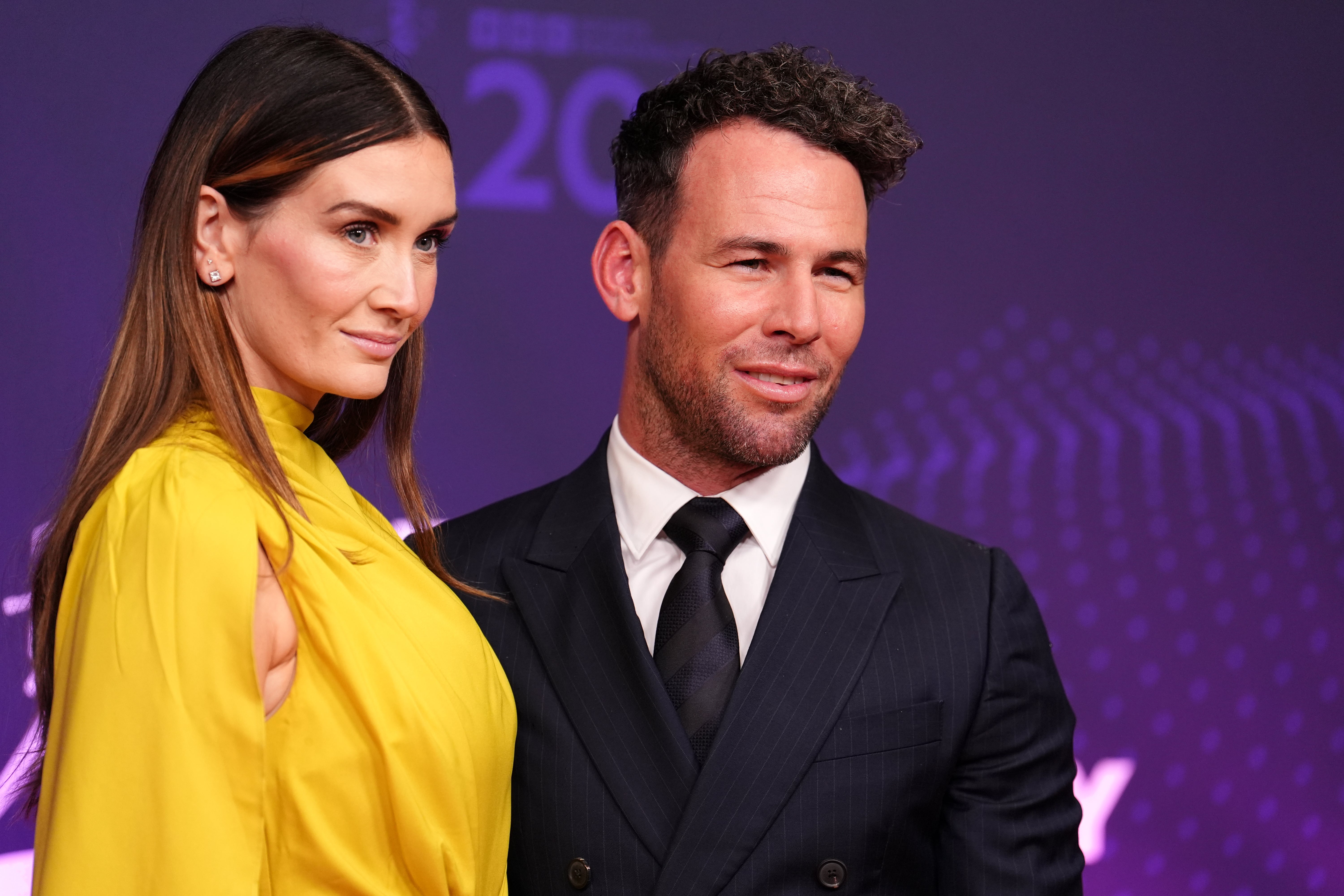 Sir Mark Cavendish and his wife Peta Todd at the ceremony