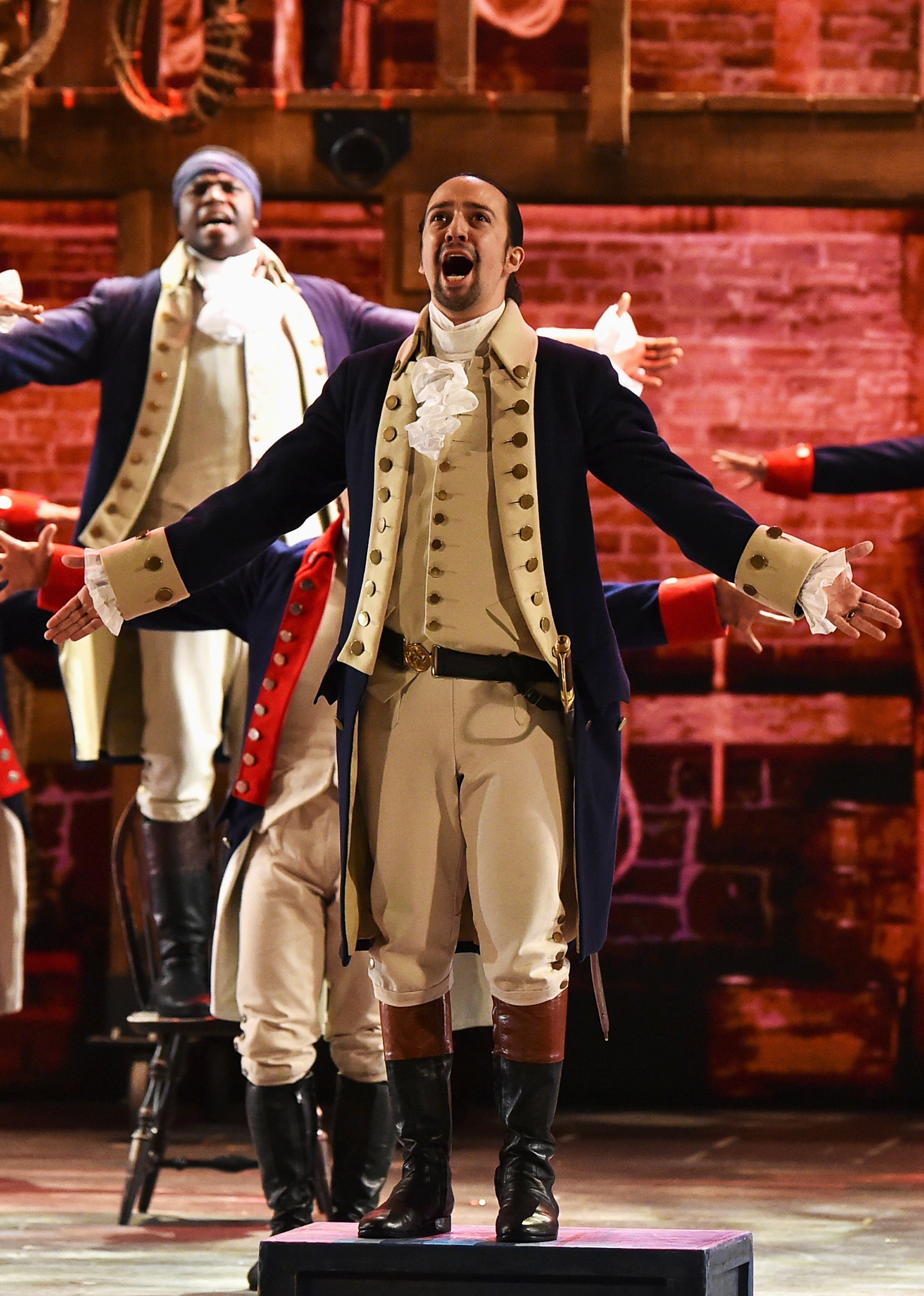 Miranda performing songs from ‘Hamilton’ at the Tony Awards in New York, June 2016