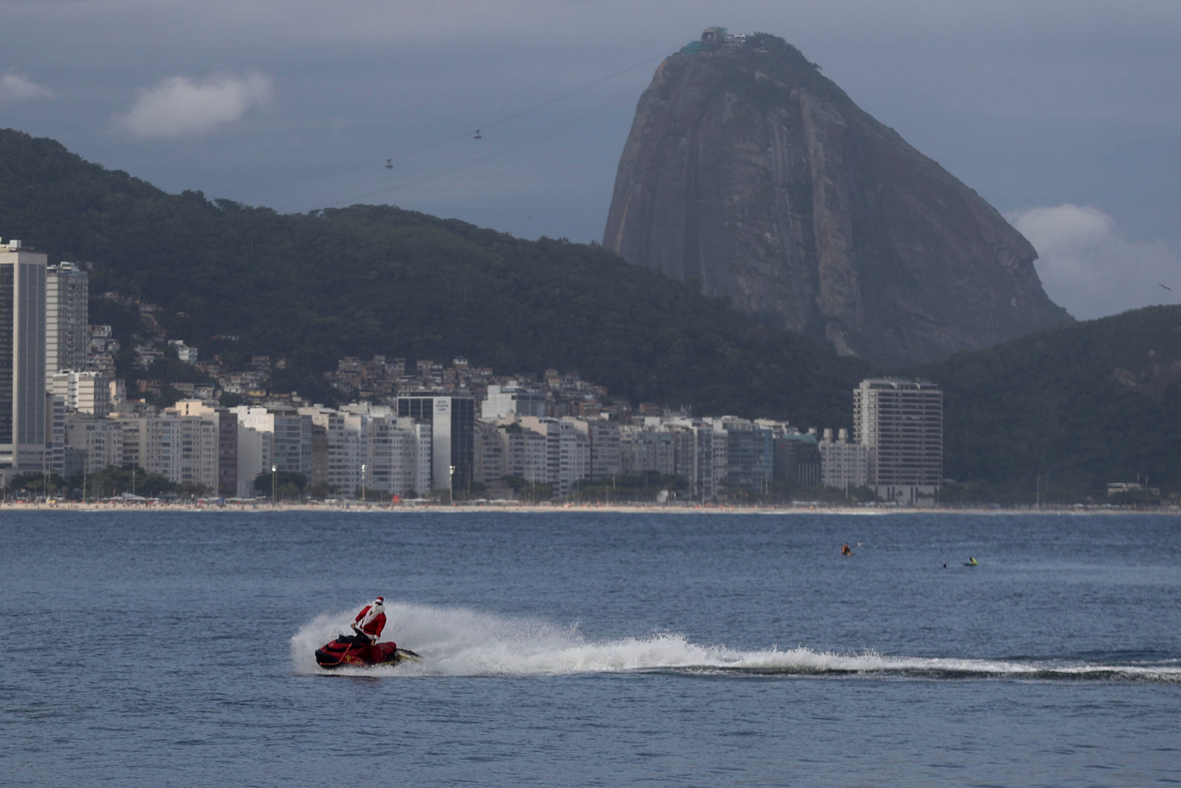 APTOPIX Brazil Jet Ski Santa