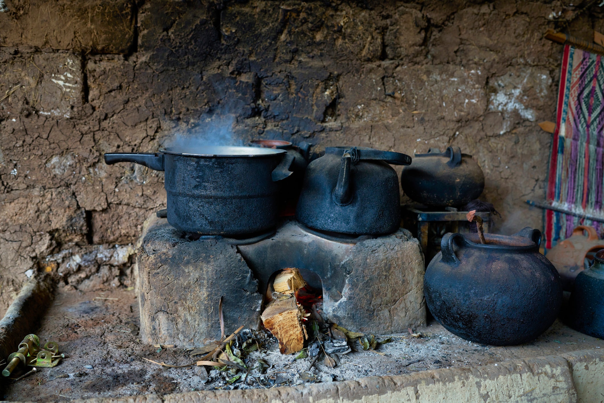 A representational image of a traditional cooking stove set up widely used in Indian villages