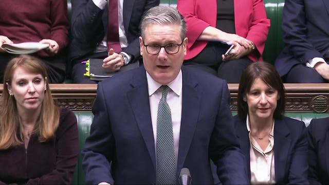 <p>Keir Starmer faced questions at PMQs </p>