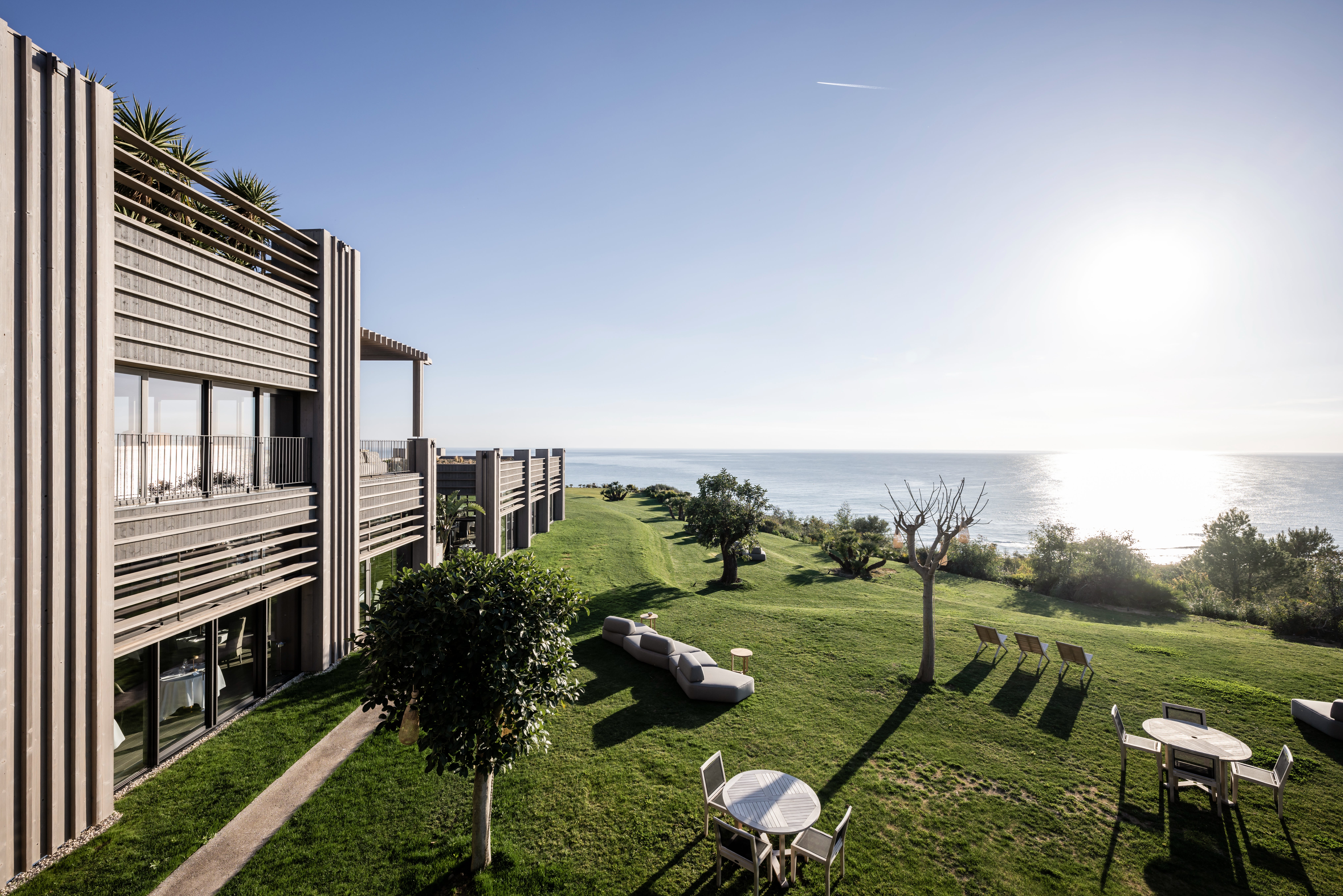 Spend time at the resort’s infinity pool