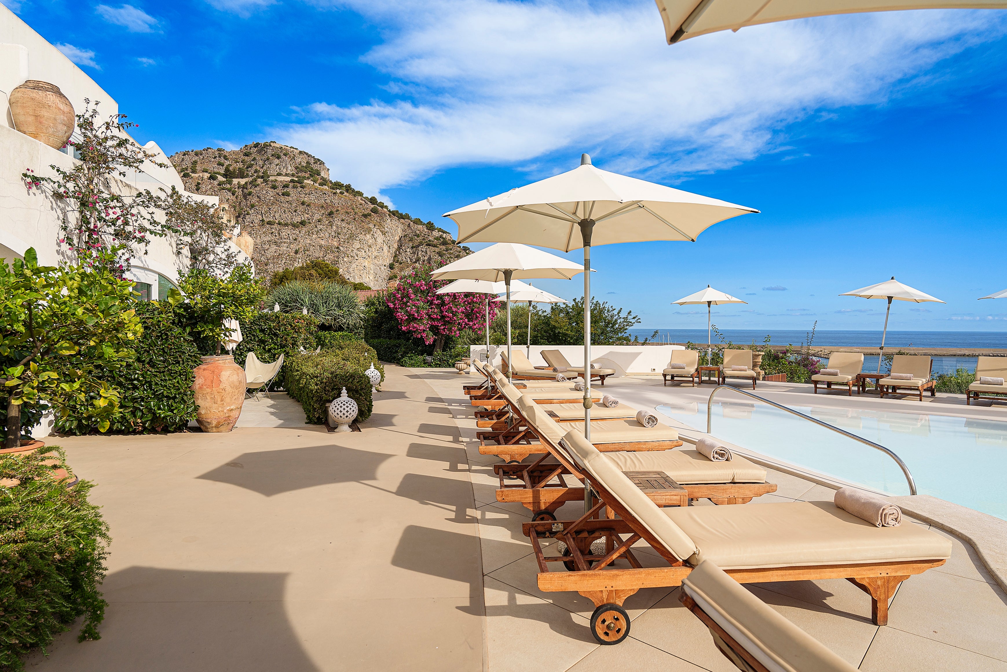 Hidden within a sandy cove is Hotel Le Calette’s rooms, suites and villas