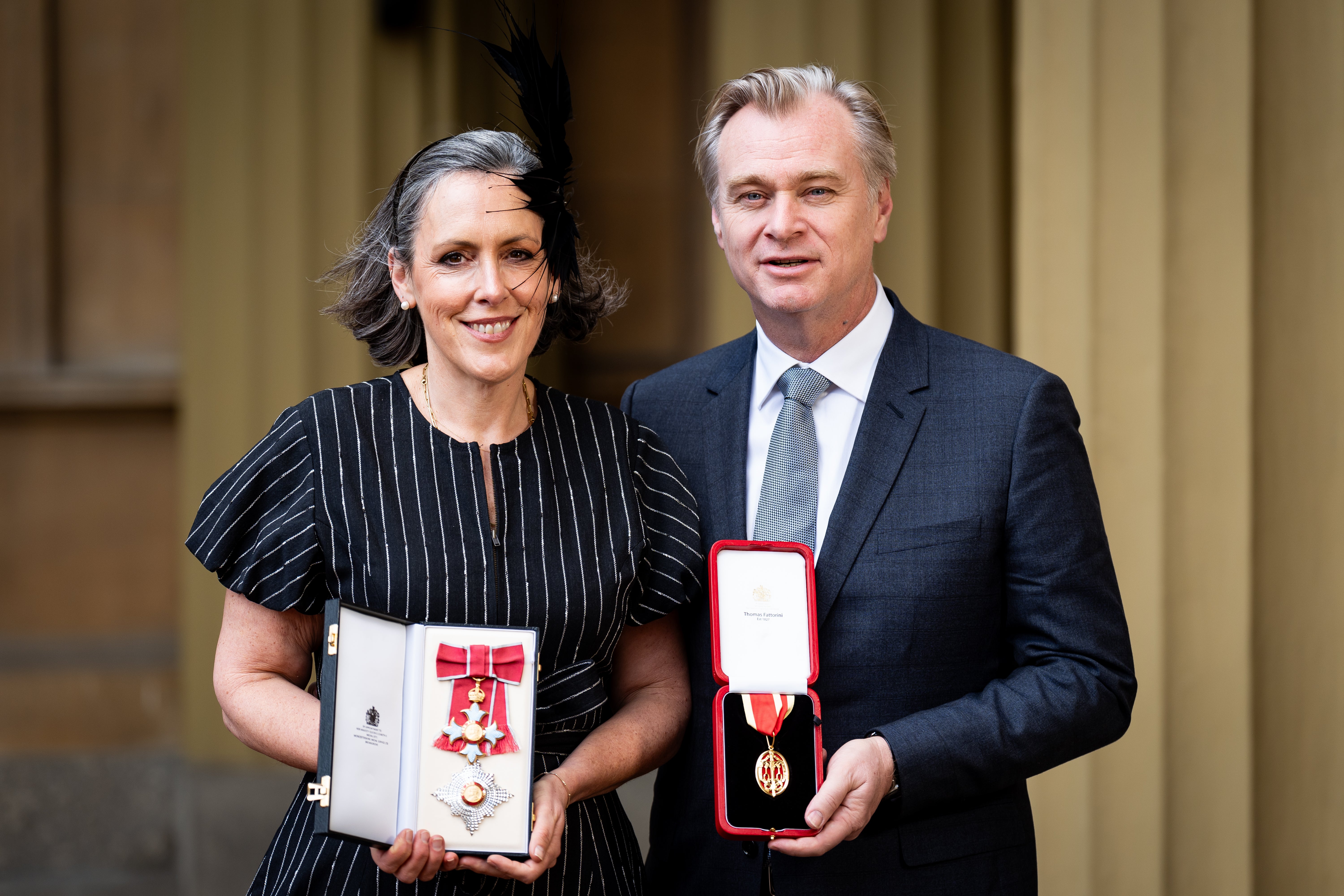 Other notable names who received honours at the palace on Wednesday included filmmaker Christopher Nolan and his wife, film producer Emma Thomas.