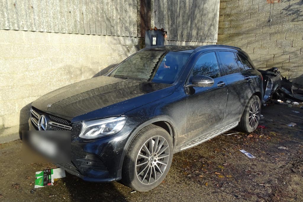 A stolen Mercedes car found at a chop shop near Stansted Airport in Essex (Essex Police/ PA)