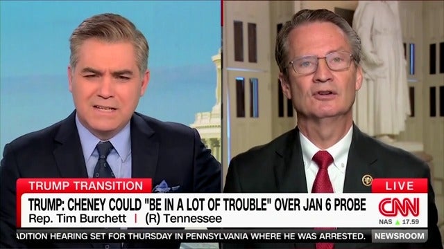 CNN anchor Jim Acosta grills GOP Rep. Tim Burchett about House Republicans recommending Liz Cheney be prosecuted