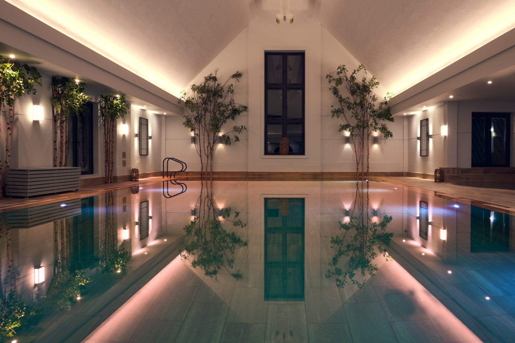 Calcot Manor’s spa offers indoor pools and hot tubs next to open fires