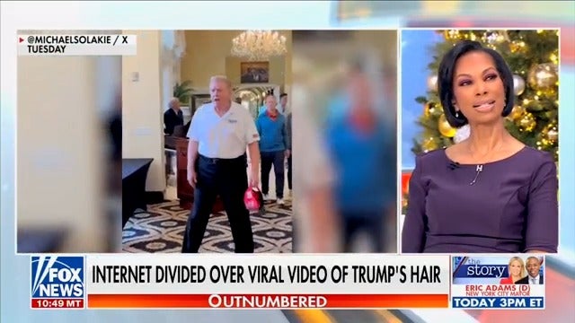 Fox News anchor Harris Faulkner praised Donald Trump’s hat hair, describes it as the “winds of winning”