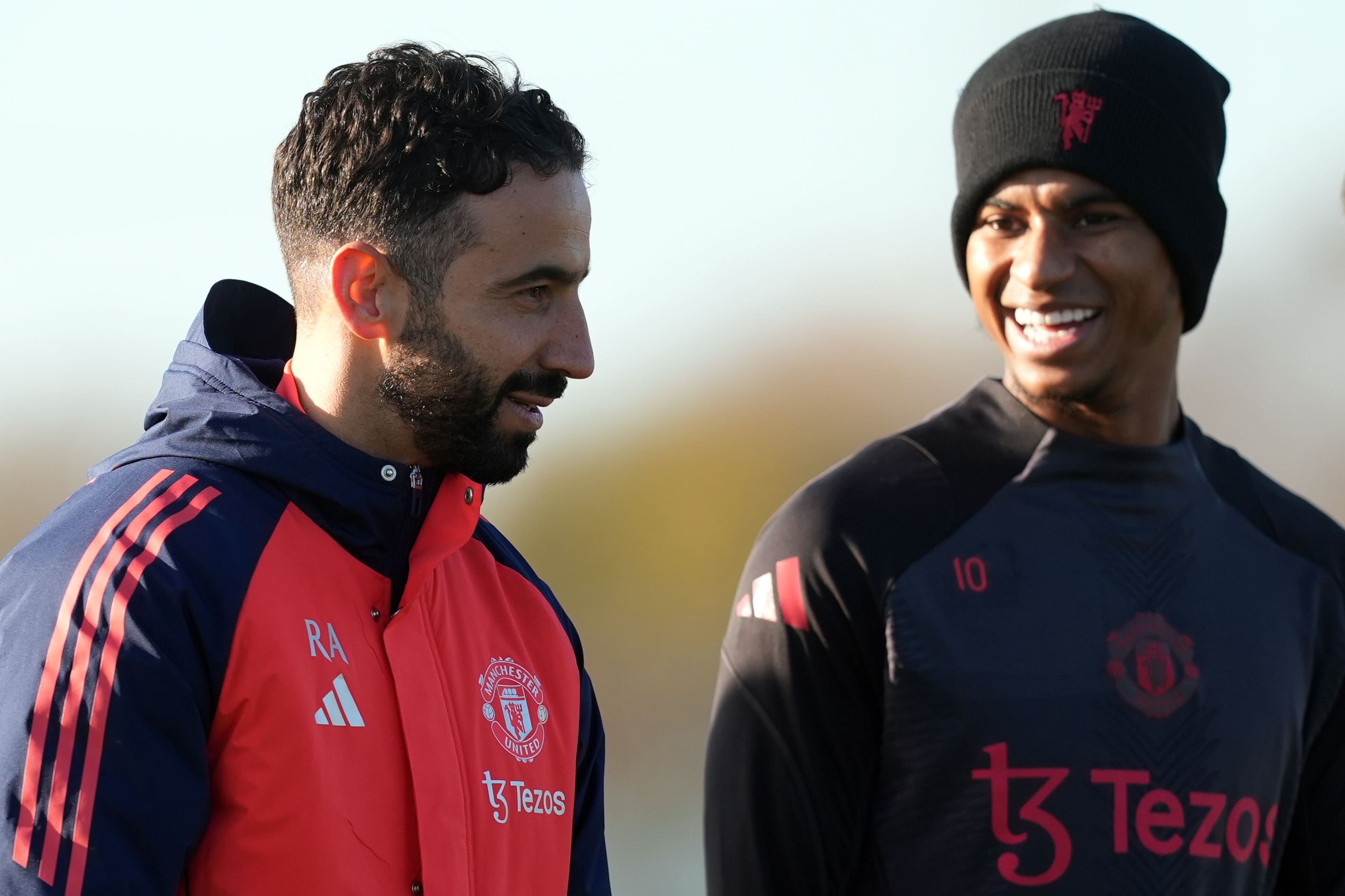 Ruben Amorim has had to deal with the fallout to Marcus Rashford’s interview (Martin Rickett/PA)