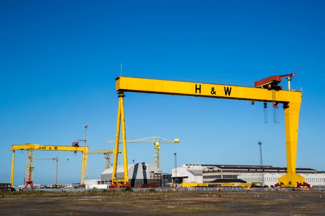 The deal is set to secure 1,000 jobs at Harland and Wolff’s four shipyards (Liam McBurney/PA)