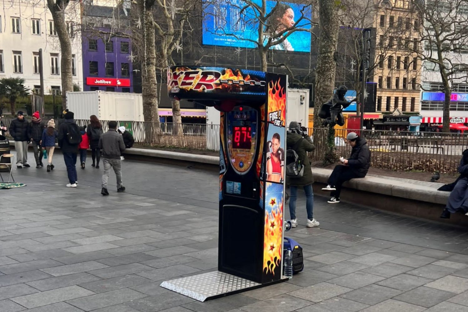 Boxing machines such as this one have been seized by Westminster council and its operators handed fines