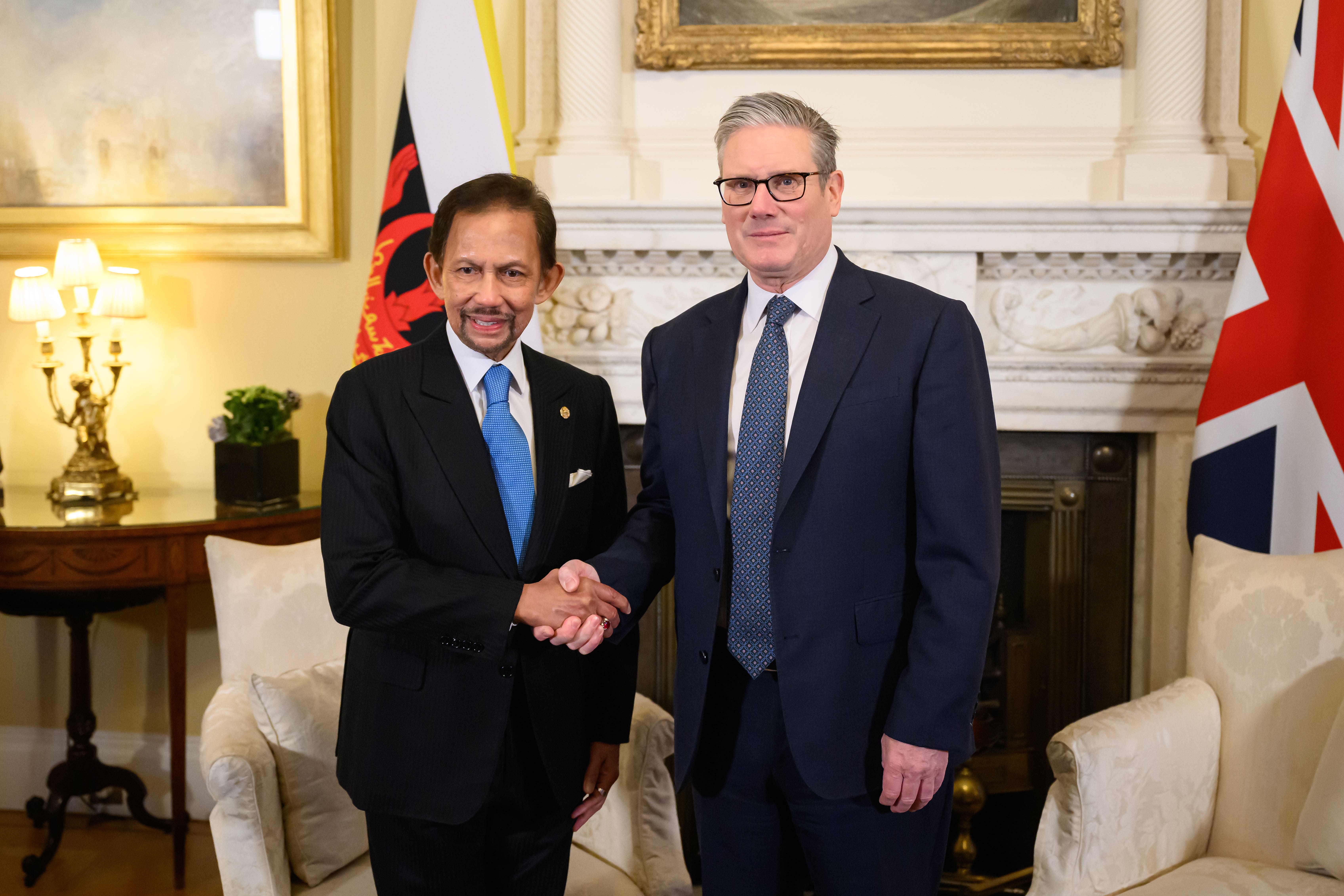 Prime Minister Sir Keir Starmer with the Sultan of Brunei (Leon Neal/PA)