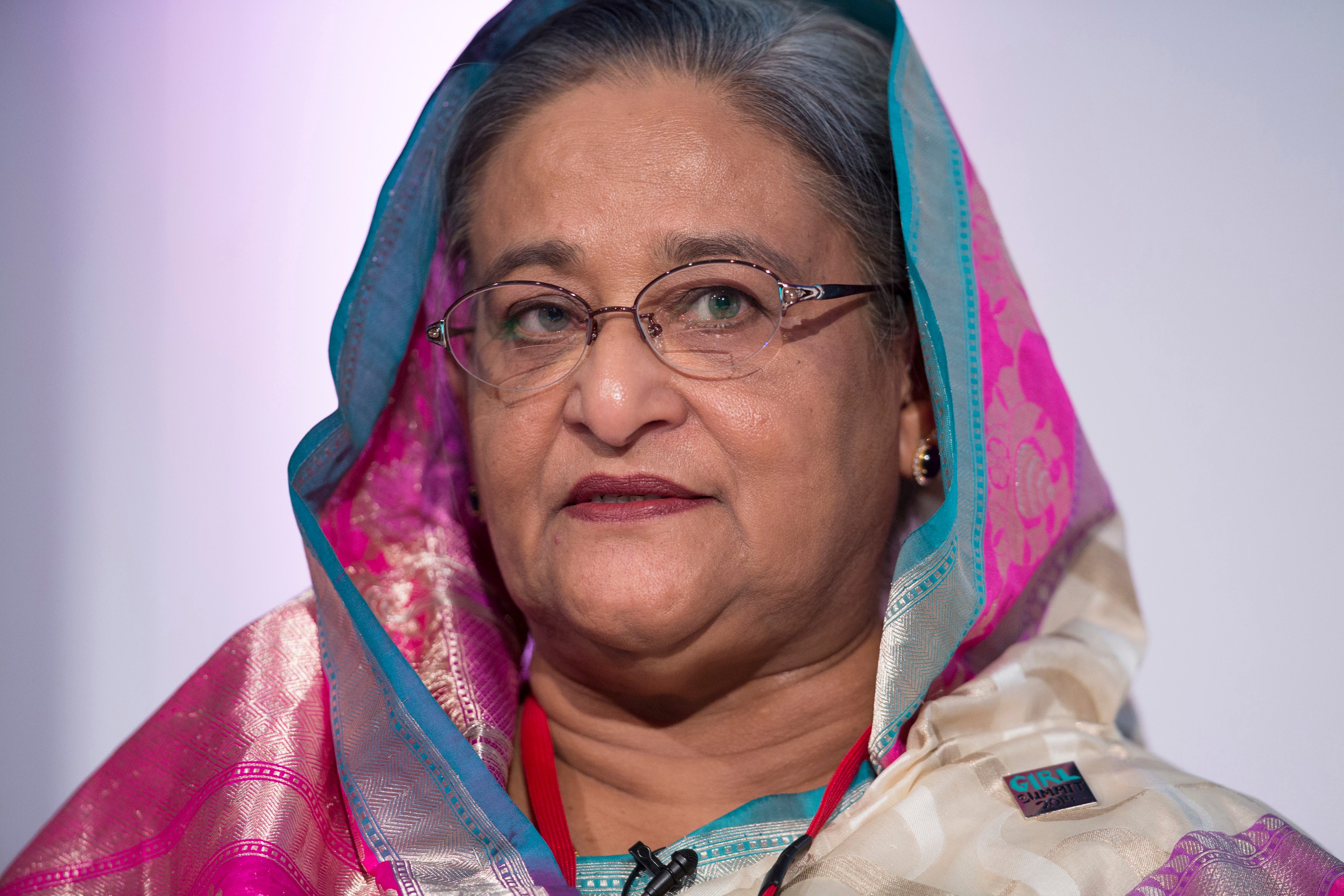 Sheikh Hasina, the now deposed prime minister of Bangladesh and aunt of Siddiq, pictured during a 2014 visit to London