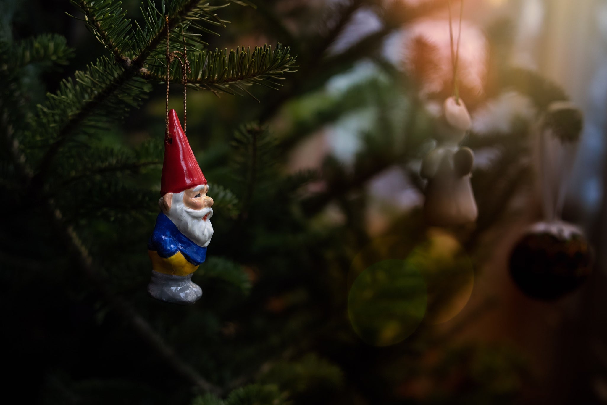 Traditional-style gnomes still crop up in festive decorations too