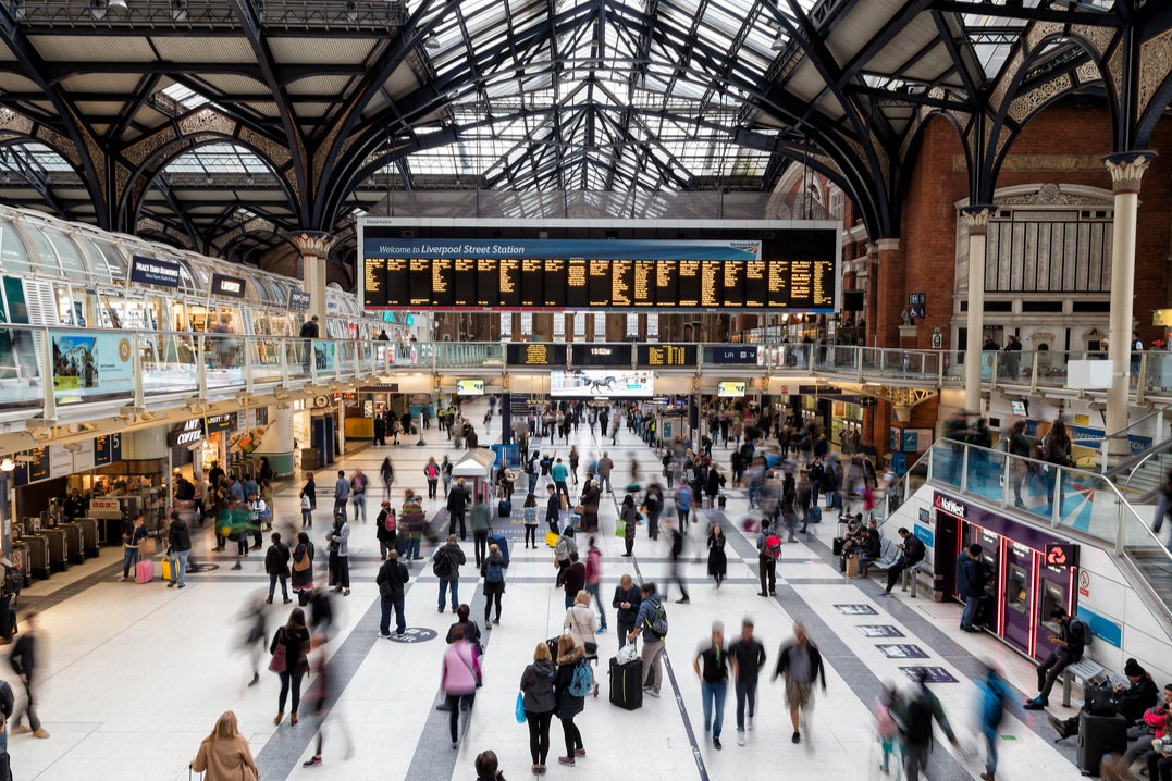 Liverpool Street Station, the busiest station in the UK, is at the centre of major development plans