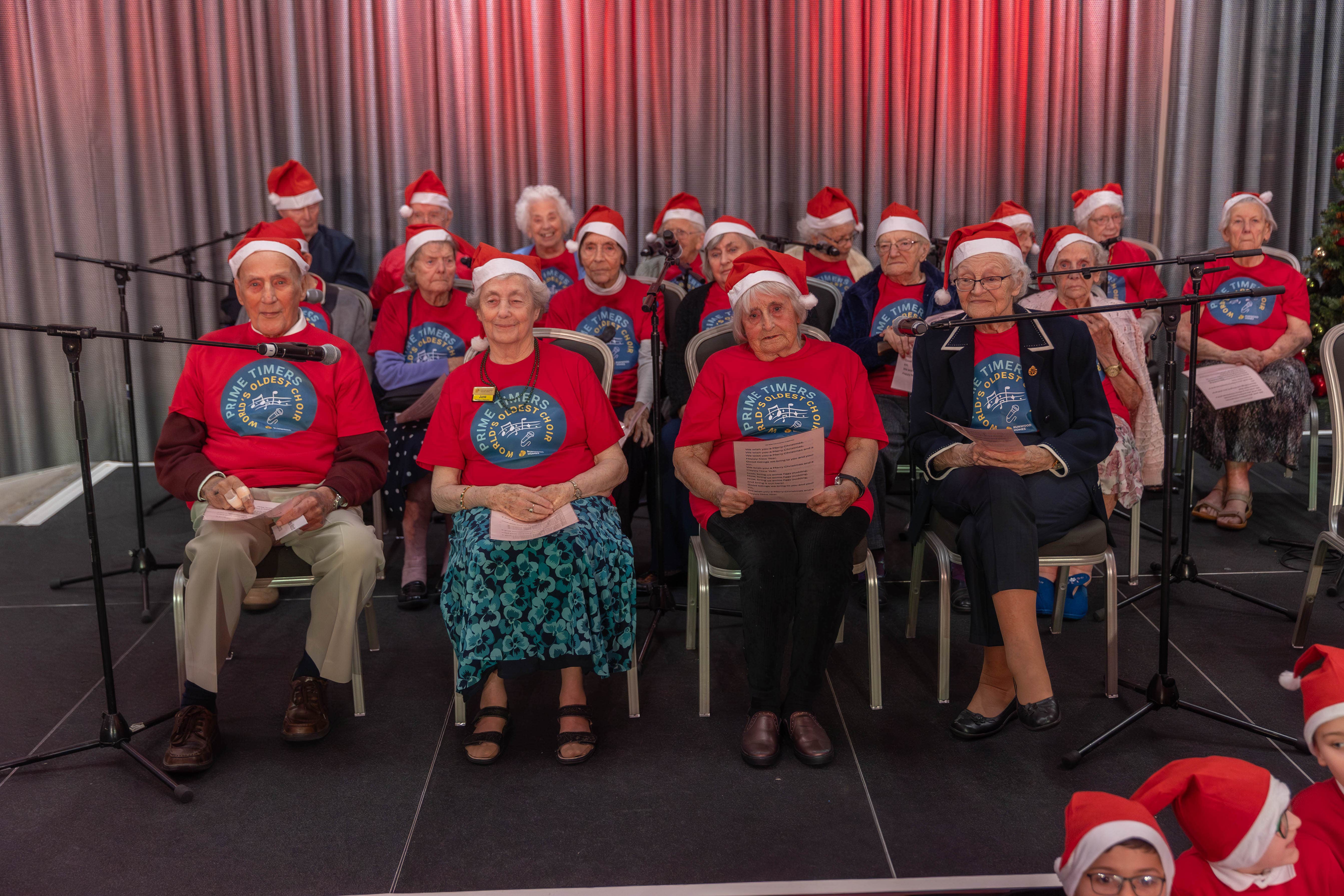 Care home residents have broken the record for the world’s oldest choir with an average age of 94 (Runwood Homes/PA)