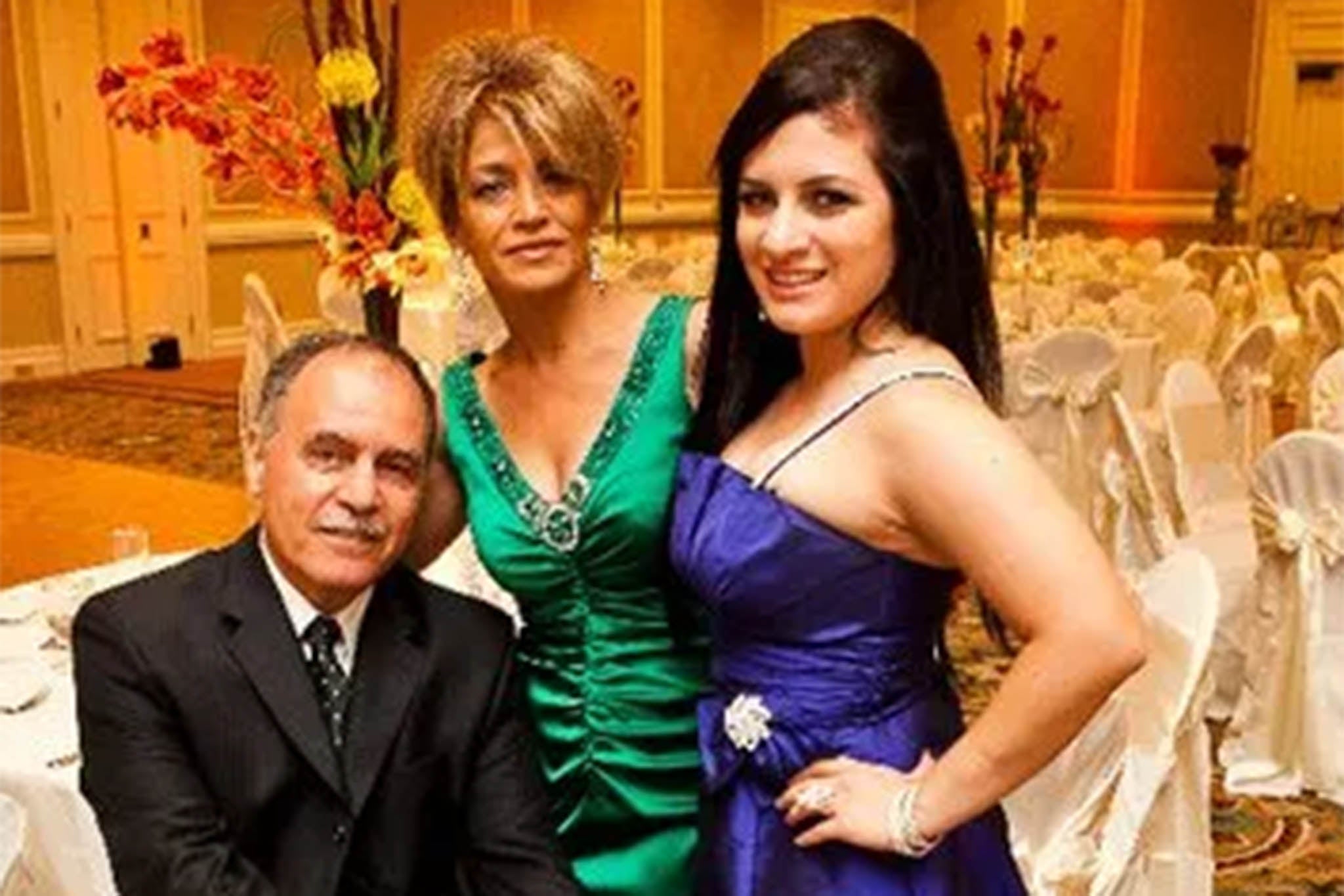 The Zarei family - Hossein Zarei, Zohreh Rahmaty and Sahra Zarei were also shot by Aziz on Christmas morning