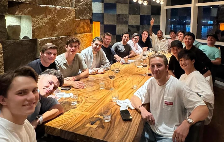 The F1 drivers dinner in Abu Dhabi