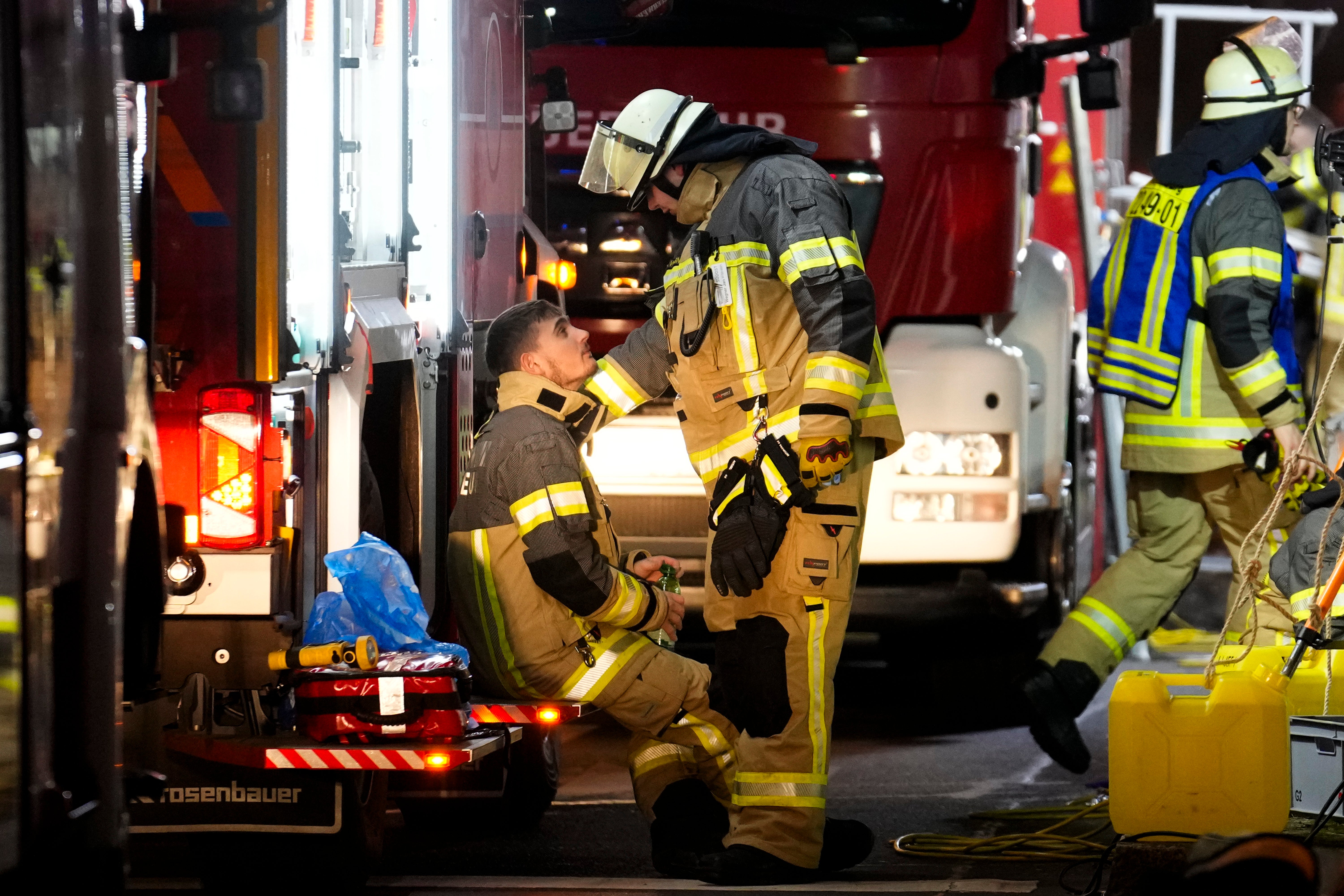 Emergency services work at the scene of the attack