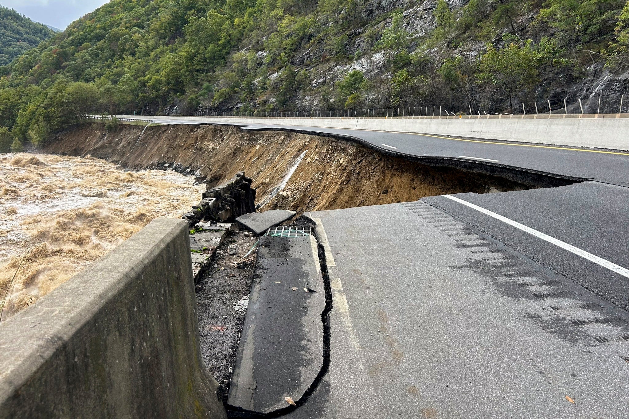 Hurricane Helene Interstate 40