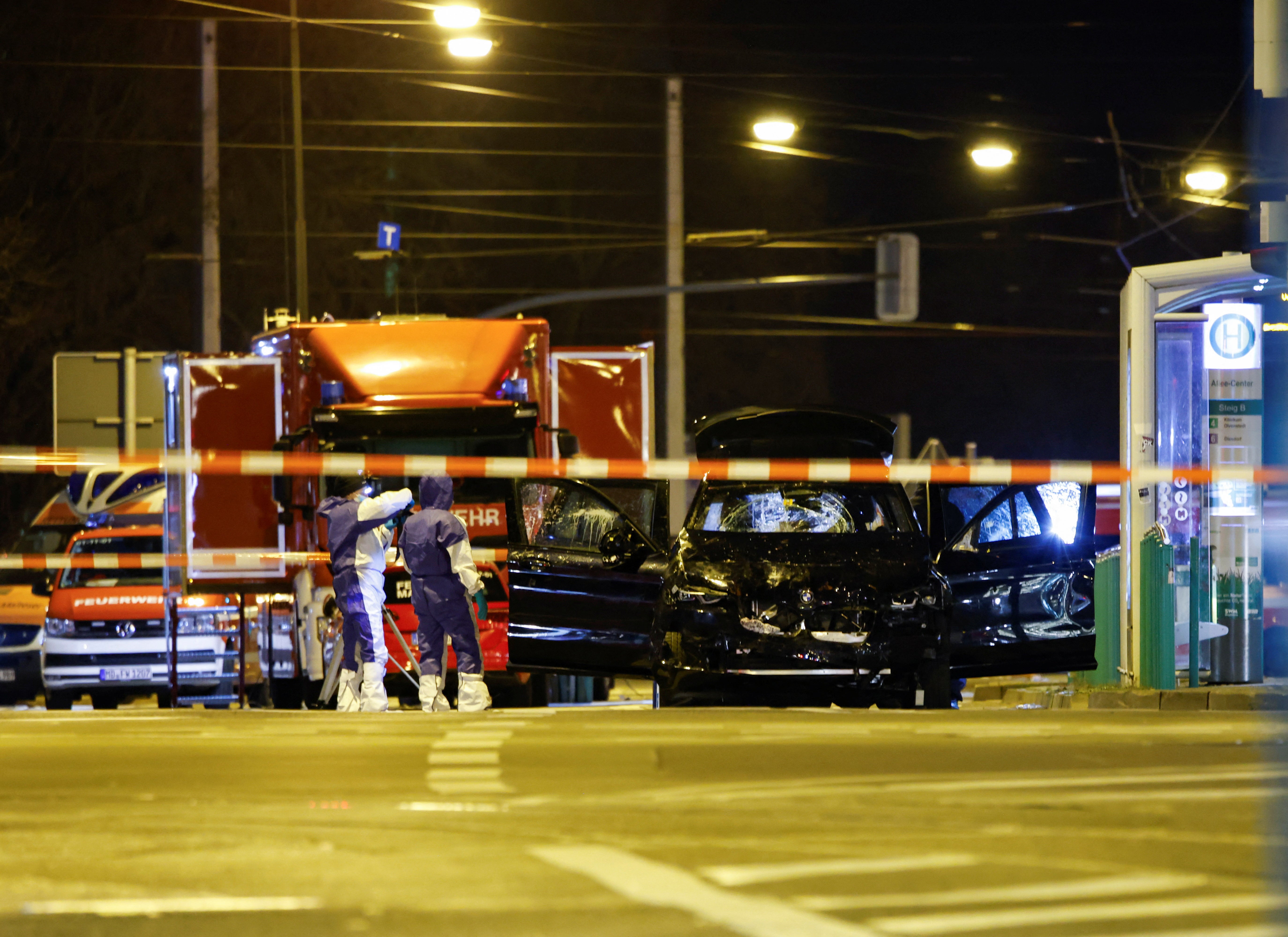 The vehicle that reportedly drove through the crowd