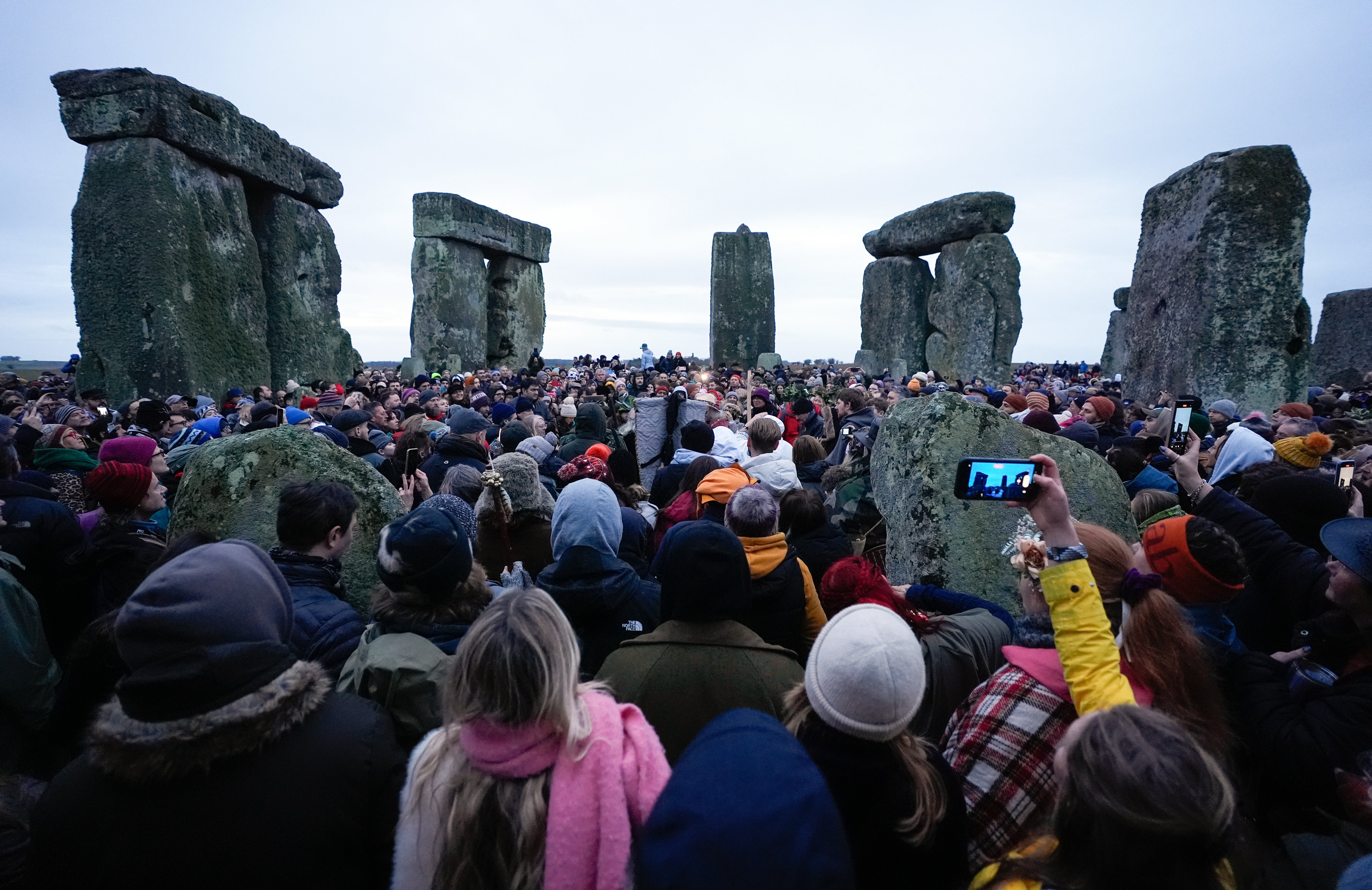 Thousands of people gathered at Stonehenge (Andrew Matthews/PA)