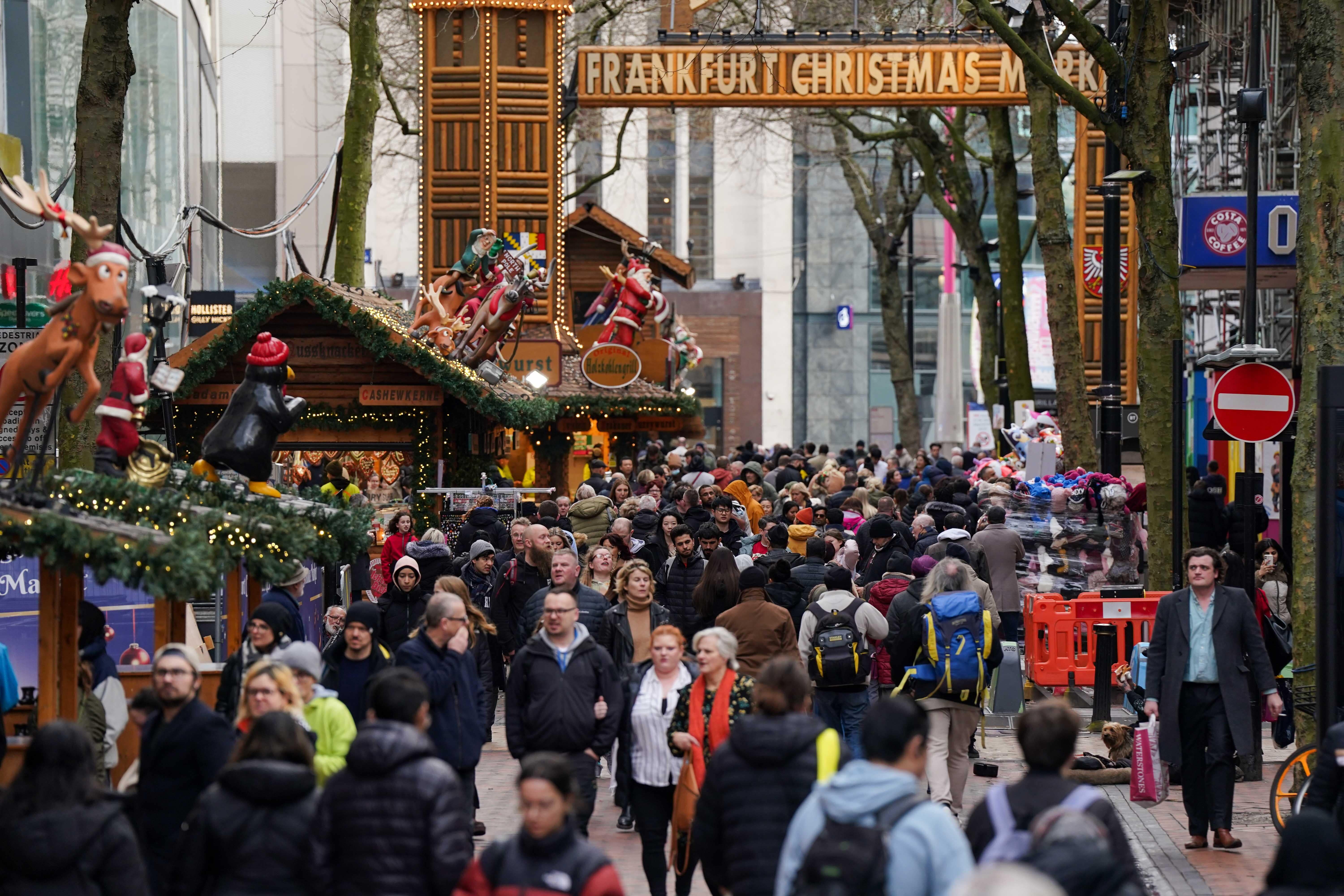 Birmingham’s Frankfurt Christmas Market in 2023 (Jacob King/PA)