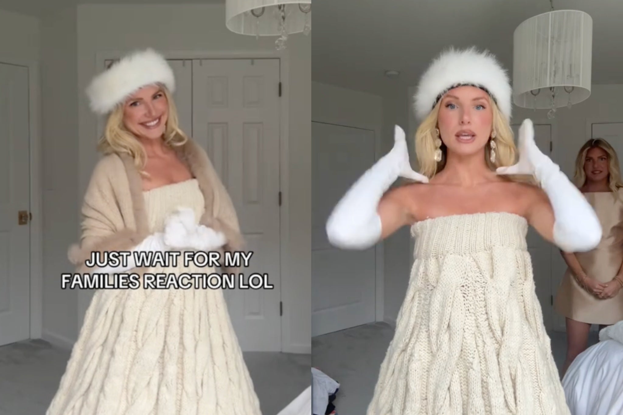 Influencer prepares to turn into ‘holiday party’ with extravagant outfit for Christmas