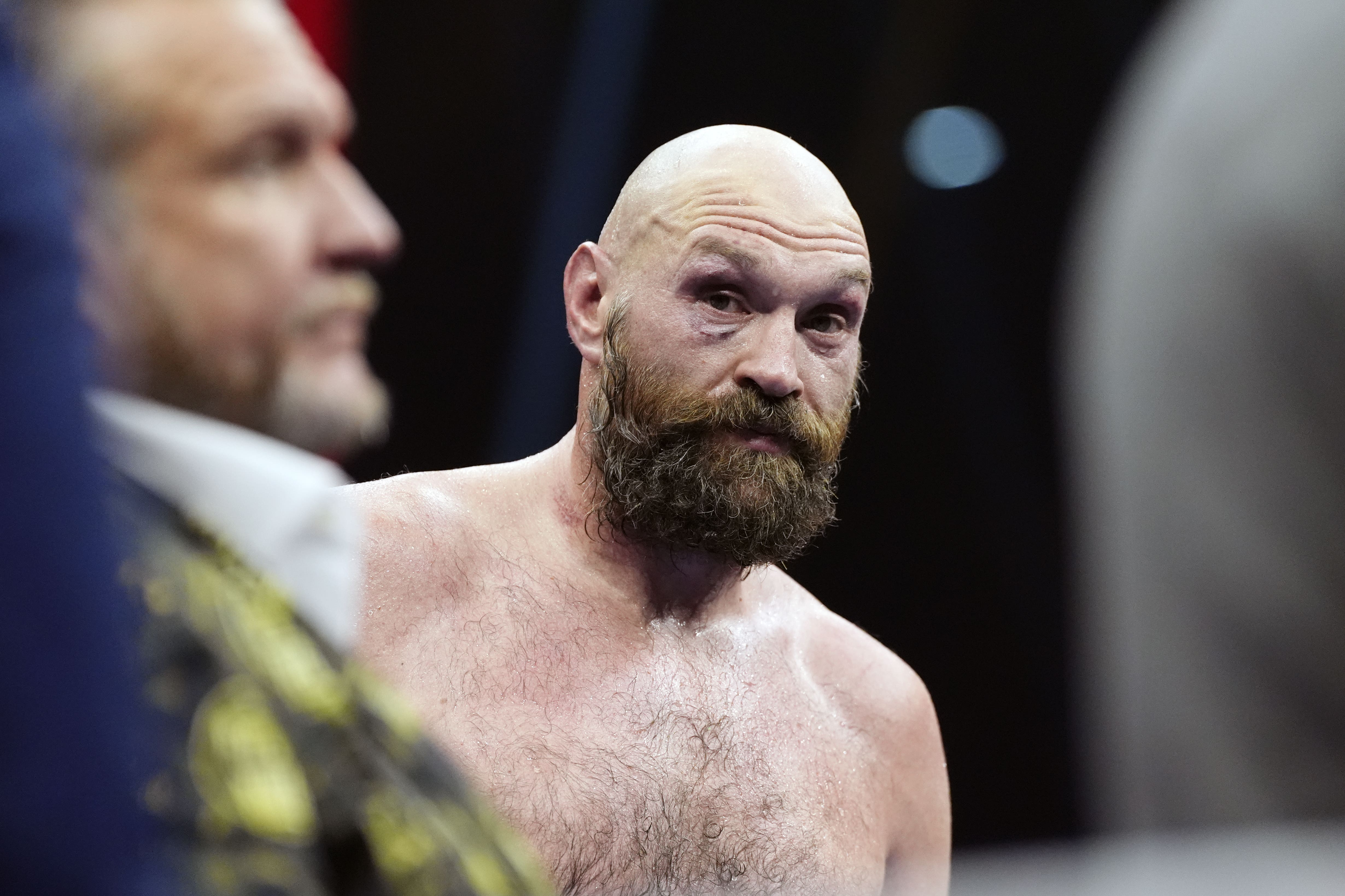 Tyson Fury lost on a unanimous points decision to Oleksandr Usyk in their rematch (Nick Potts/PA)