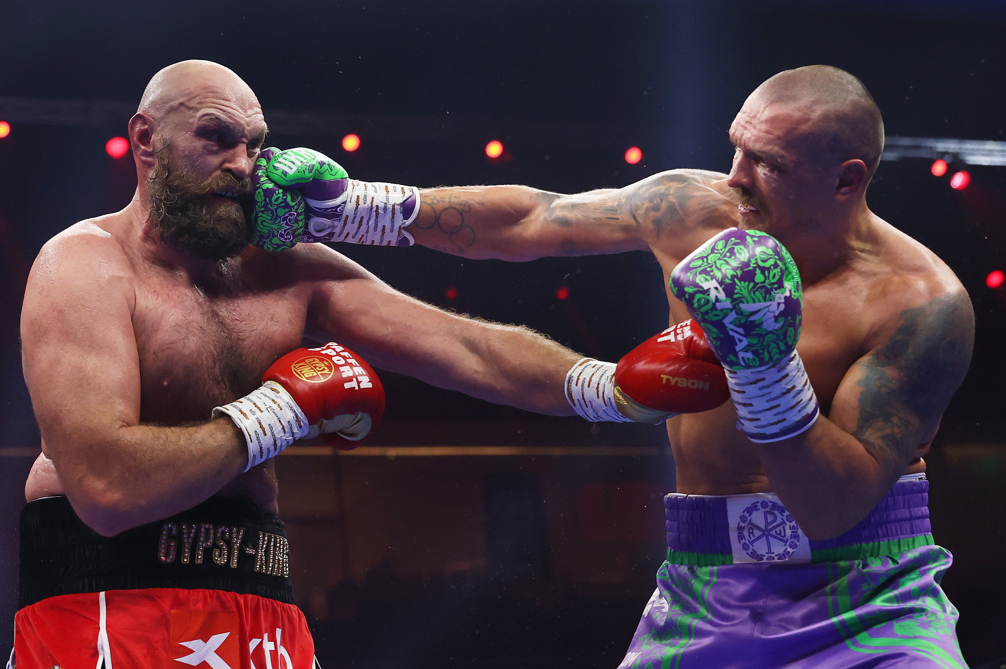 Tyson Fury (left) lost to Oleksandr Usyk on all three scorecards in their rematch