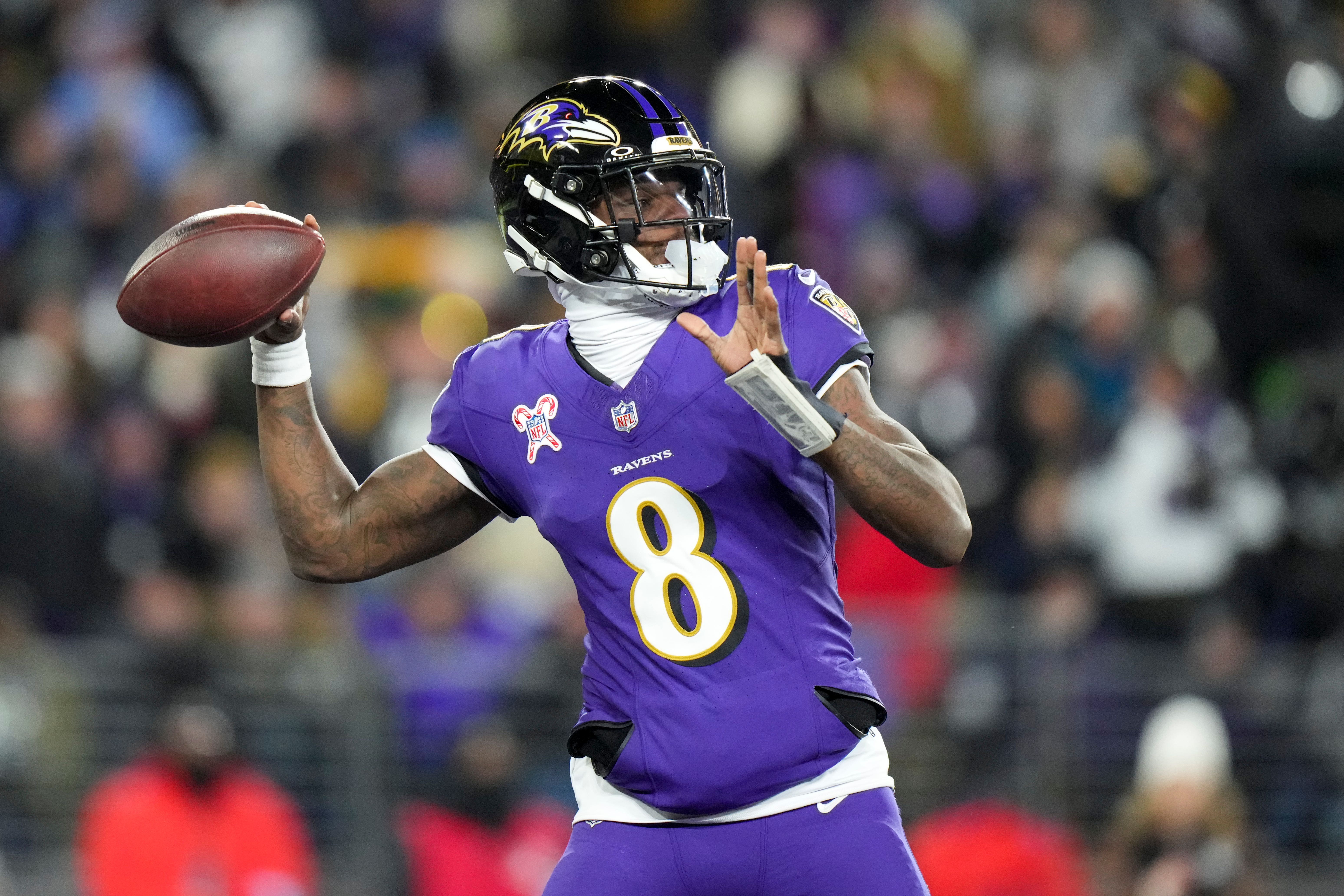 Baltimore Ravens quarterback Lamar Jackson (Stephanie Scarbrough/AP)