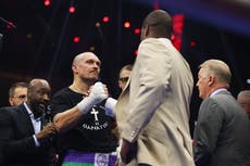 Daniel Dubois interrupts Oleksandr Usyk celebration to demand ‘revenge’