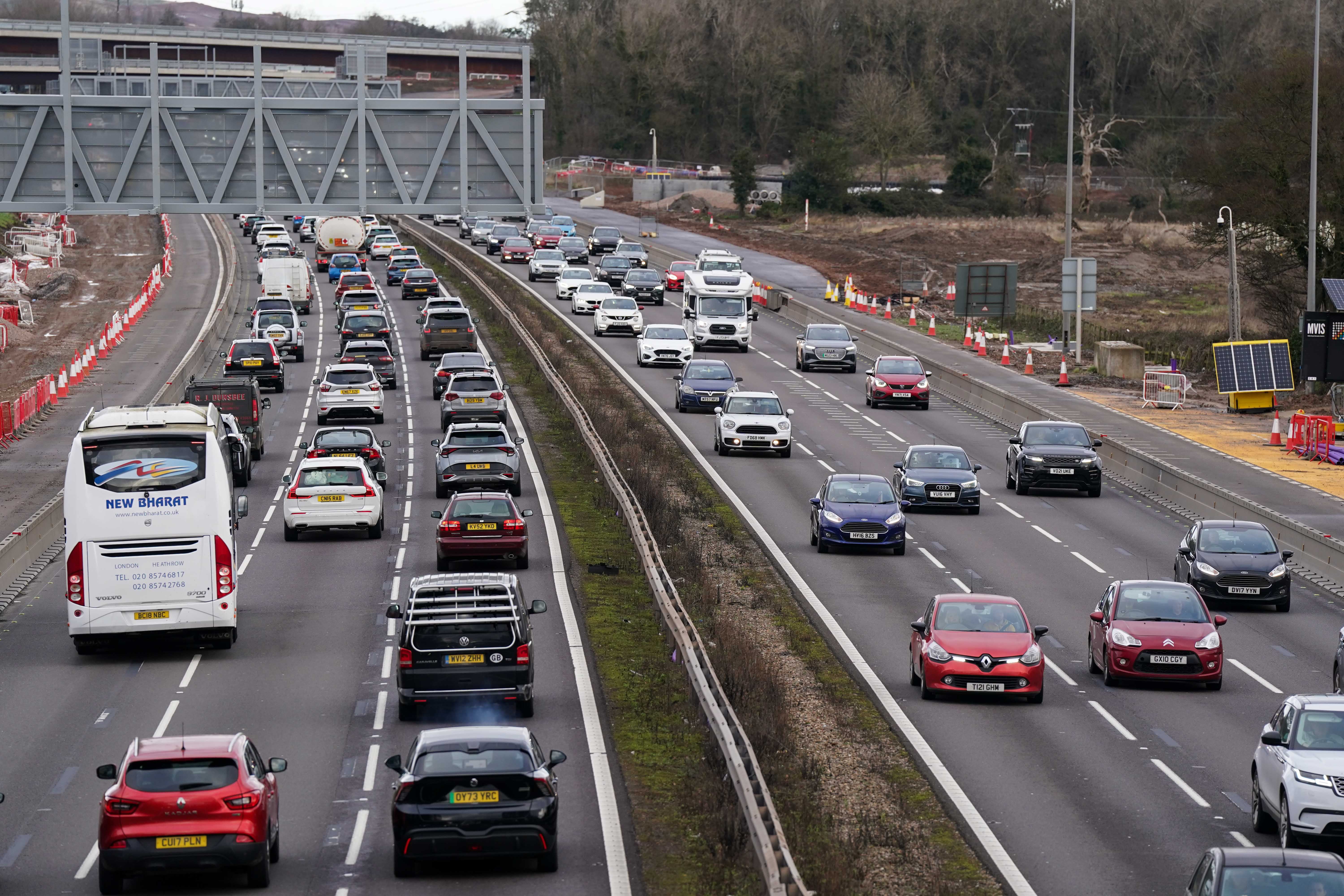 Drivers planning Christmas getaways are being warned to expect delays because of traffic levels (PA)