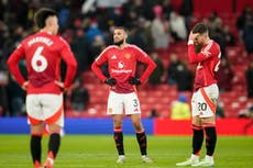 Hopeless Manchester United booed off after Bournemouth thrashing as Ruben Amorim’s problems grow