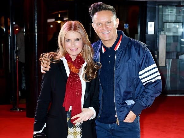 Burnett with his wife Roma Downey